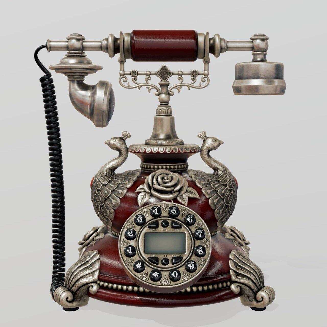 Antique Telephone, 3D Stylized 3D art by Aishwarya Pearala