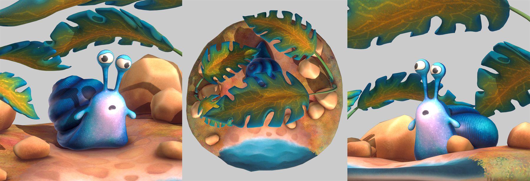 Sloopy The Snail, 3D Stylized 3D art by Aishwarya Pearala (view 2)