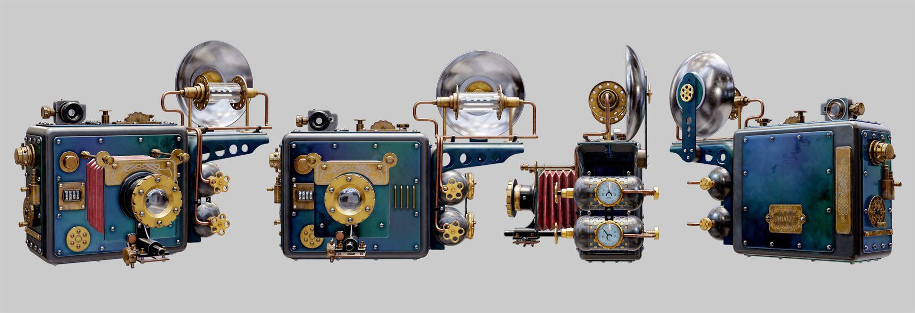 Steampunk Camera, 3D Stylized 3D art by Aishwarya Pearala (view 1)