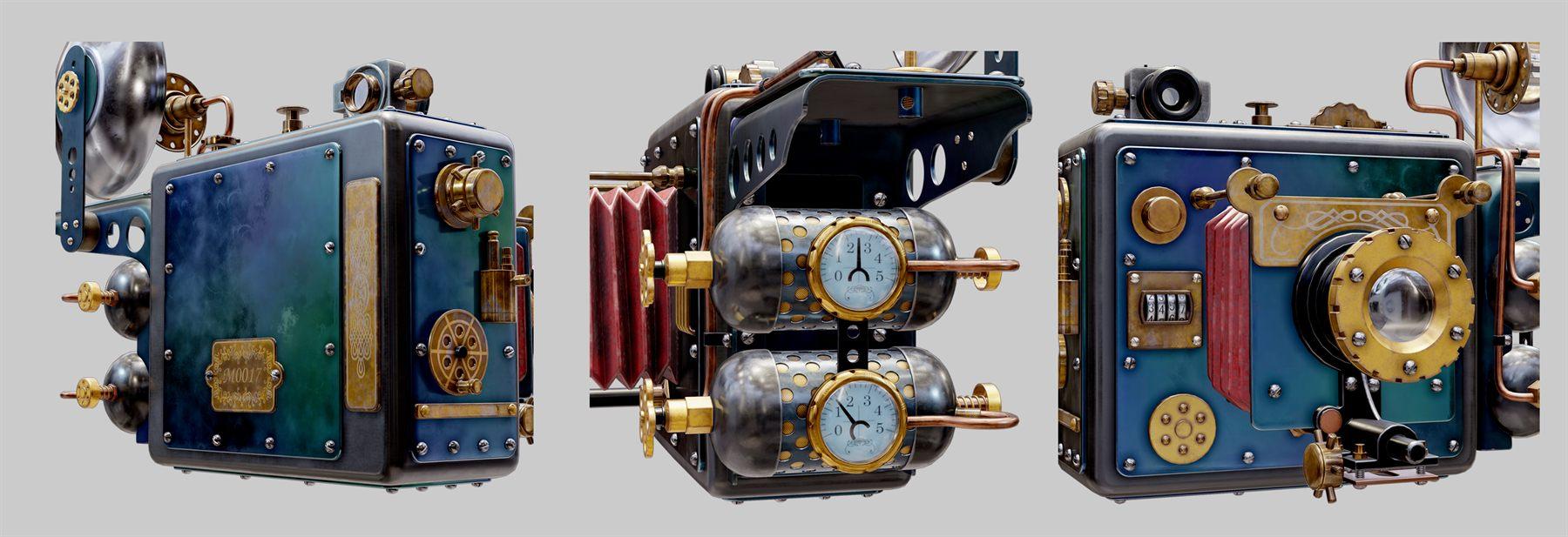 Steampunk Camera, 3D Stylized 3D art by Aishwarya Pearala (view 2)