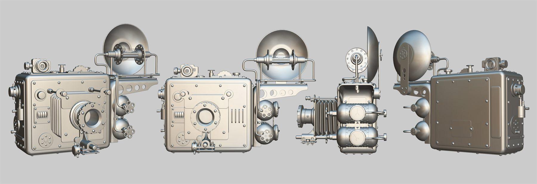 Steampunk Camera, 3D Stylized 3D art by Aishwarya Pearala (view 4)