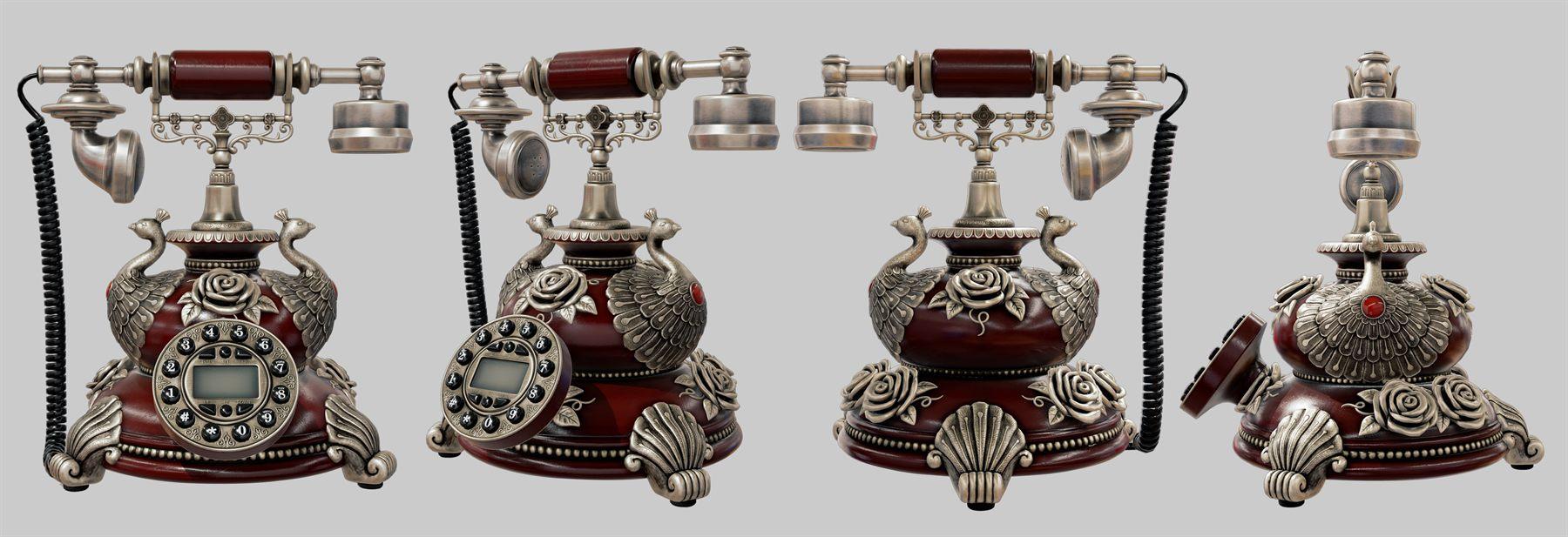 Antique Telephone, 3D Stylized 3D art by Aishwarya Pearala (view 1)