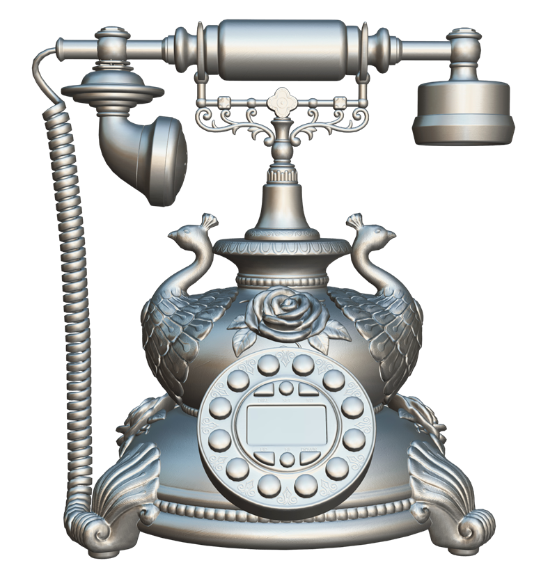 Antique Telephone, matcap and surface pass, by Aishwarya Pearala