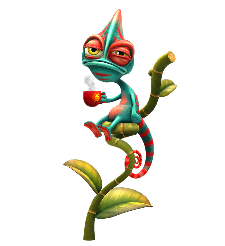 Chameleon Having Coffee, final render, by Aishwarya Pearala