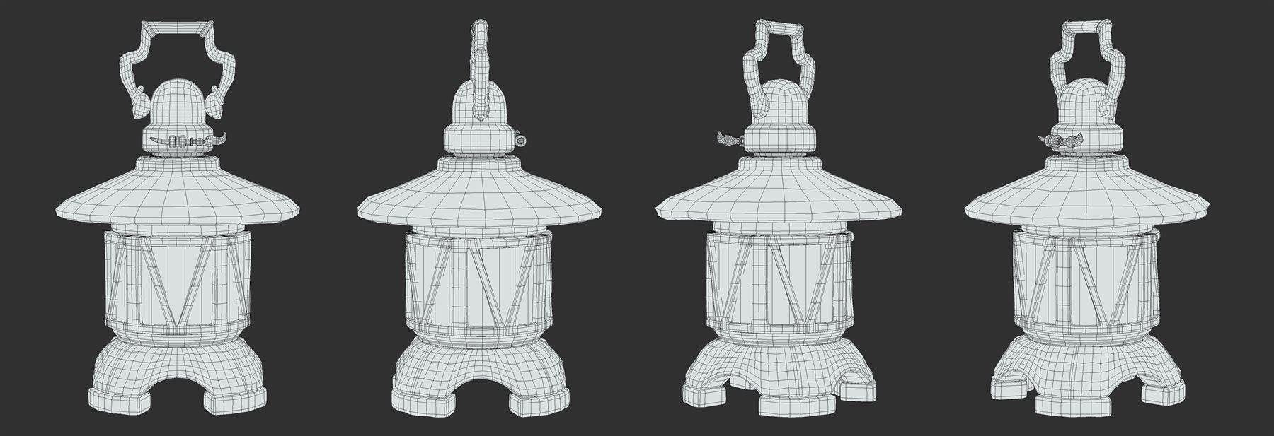 Ancient Lantern, 3D Stylized 3D art by Aishwarya Pearala (view 3)