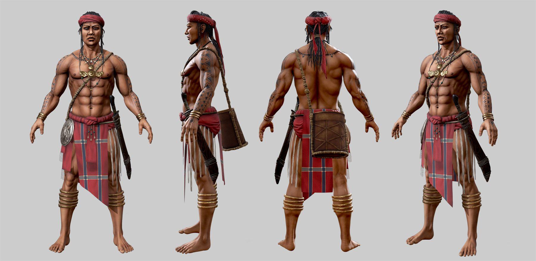Tribal Man, 3D Stylized 3D art by Aishwarya Pearala (view 1)