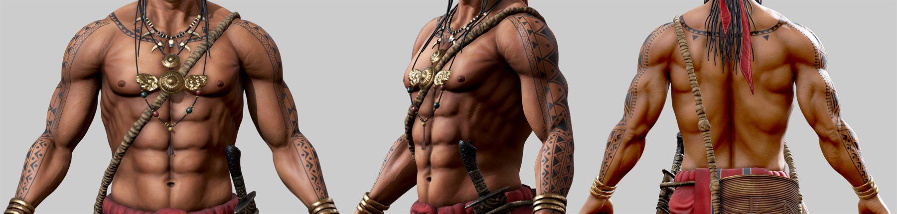 Tribal Man, 3D Stylized 3D art by Aishwarya Pearala (view 2)