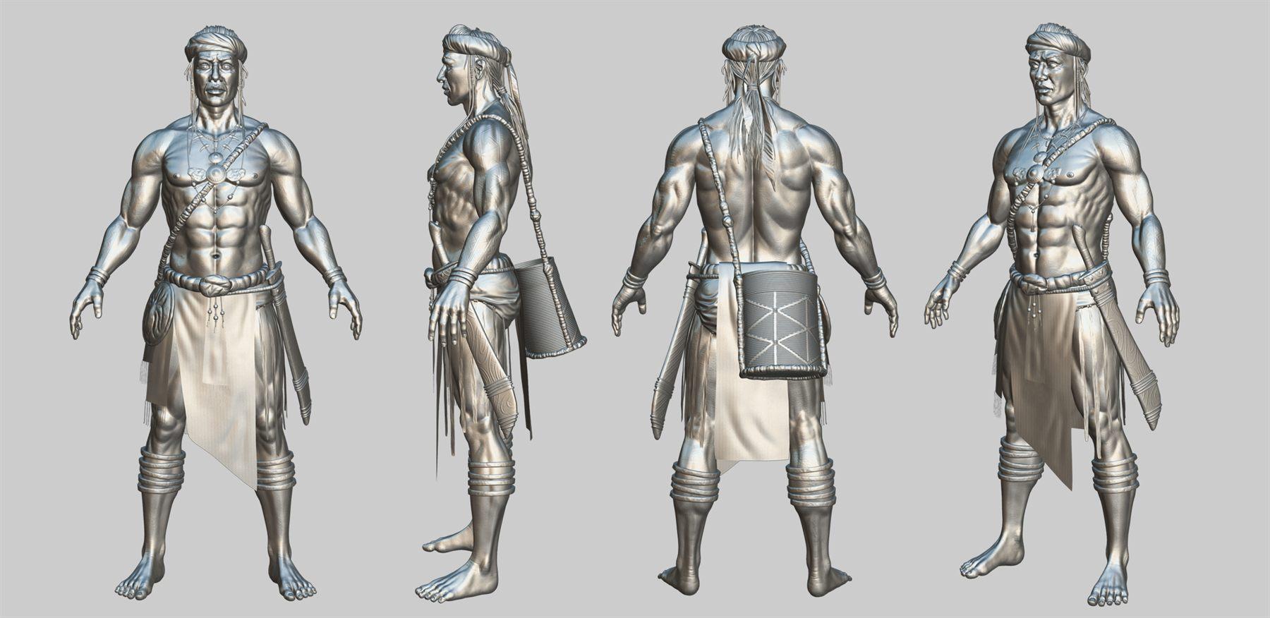 Tribal Man, 3D Stylized 3D art by Aishwarya Pearala (view 4)